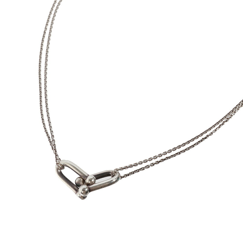 TIFFANY Co HardWear Double Ring Necklace Sterling Silver Jewelry